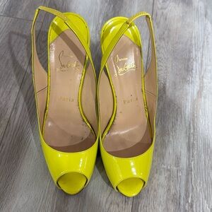 Louboutin sling back pumps